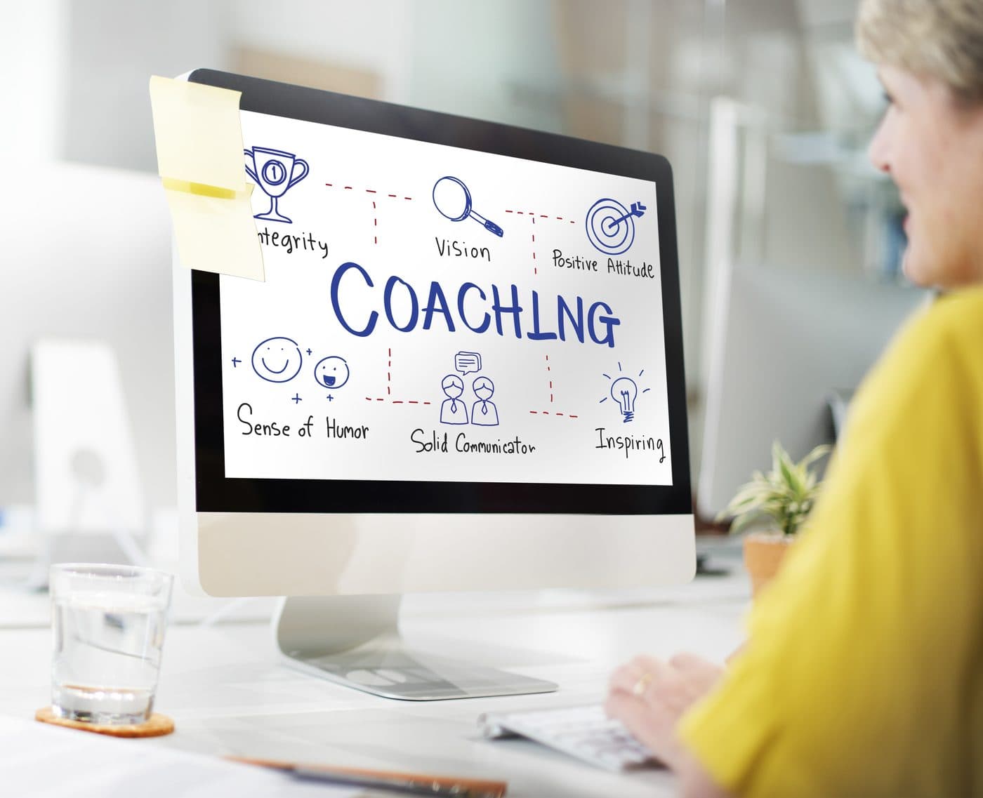 Business coach working with a client