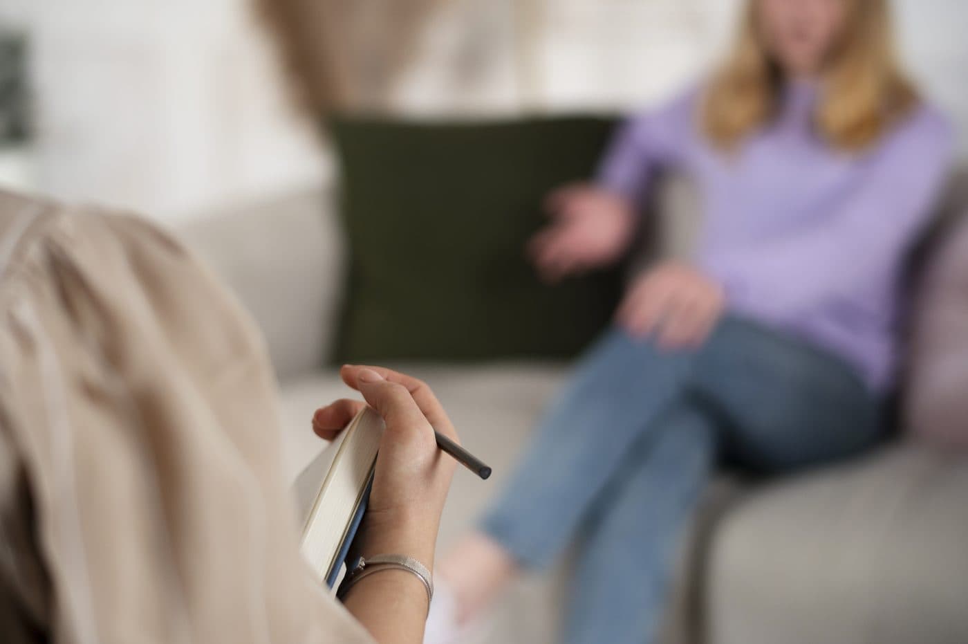 Therapist in a counseling session with a client